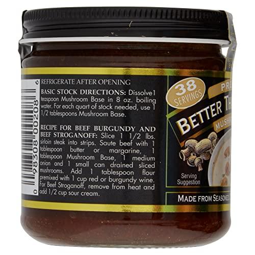 Better Than Bouillon Better Than Bouillon Premium Mushroom Base, Made from Seasoned & Concentrated Mushrooms, Makes 9.5 Quarts of Broth, 38 Servings, 8 OZ (Pack of 1)