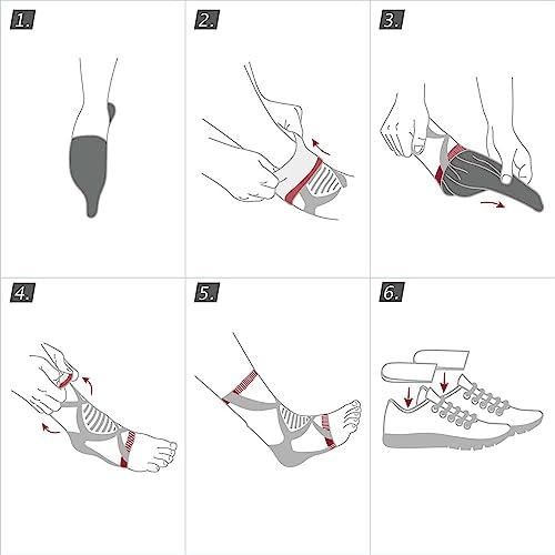 Actimove Actimove Professional TaloMotion Ankle Support | Slip-On Compression Ankle Brace for Sprained Ankle, Achilles Tendonitis, Postoperative Care, & Lateral Ligament Injury | Unisex, White, Right, X-Large