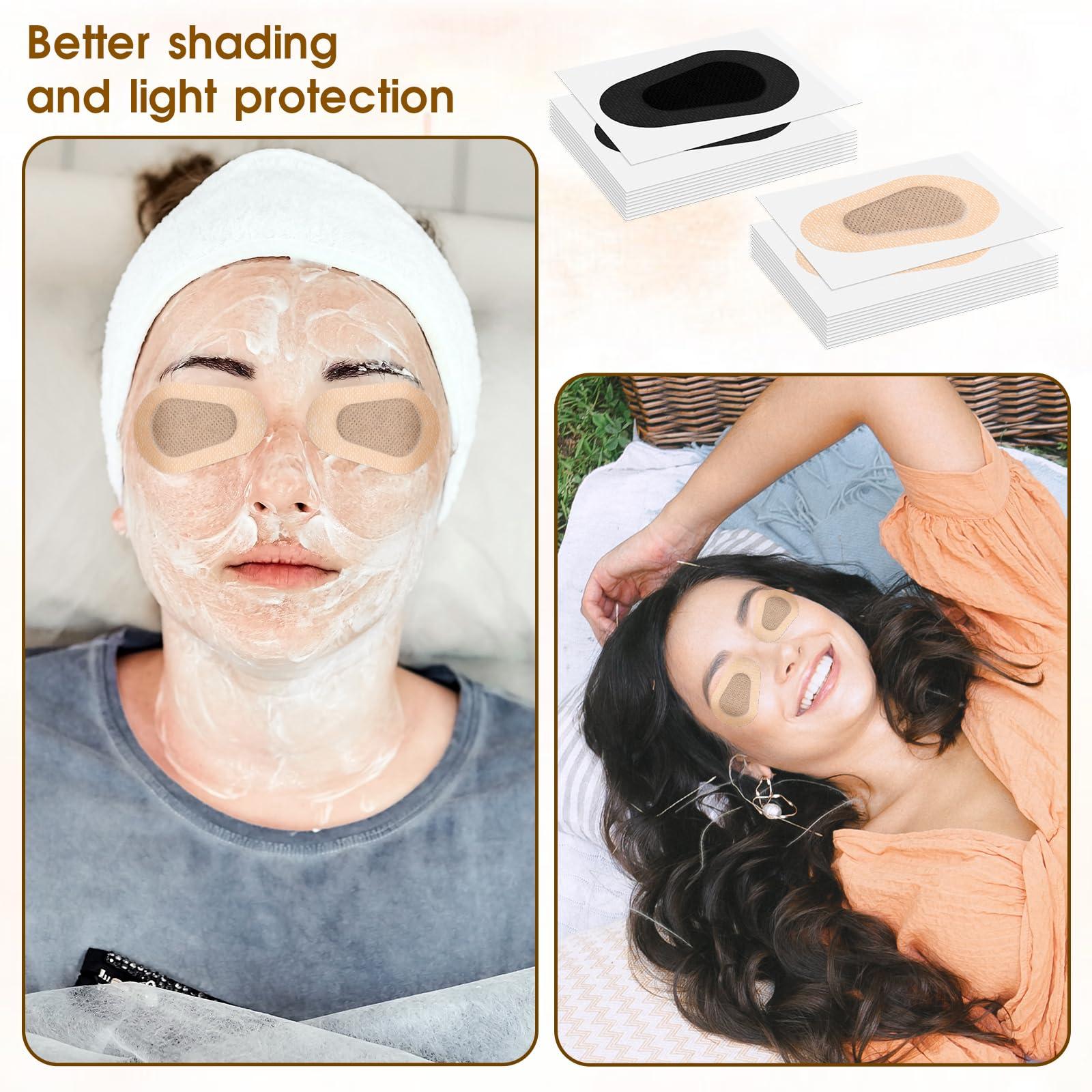 WY LIGHTING LEVEL 30 Pcs Adhesive Eye Patches Light Blocking Disposable Eyepatch Sticker Breathable Non-Woven Cotton Eye Shield Tape Easy Peeling Latex Free Eyecare Bandages Fatigue 3 2 Inches