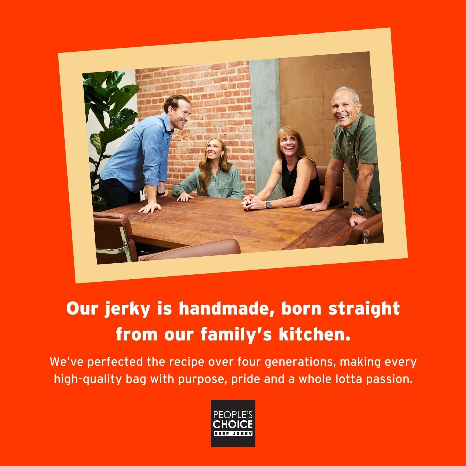 People's Choice Beef Jerky People's Choice Beef Jerky - Carne Seca - Machaca - Bulk Beef Jerky Chew - Shredded Beef Jerky - Healthy, Sugar Free, Zero Carb, Gluten Free, Keto Friendly, High Protein Meat Snack - 1 Pound Bag