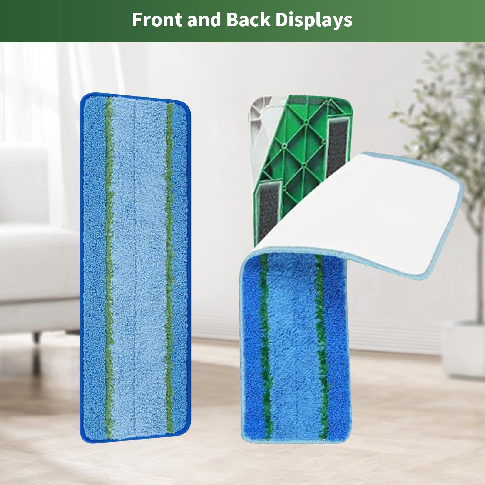 Hyphen-X 12 Pack Cleaning Mop Pads Replacement Part for Libman Freedom Spray Mop, Washable and Reusable Microfiber Spray Mop Replacement Head Reusable Wet Floor Cleaning Mop Pads