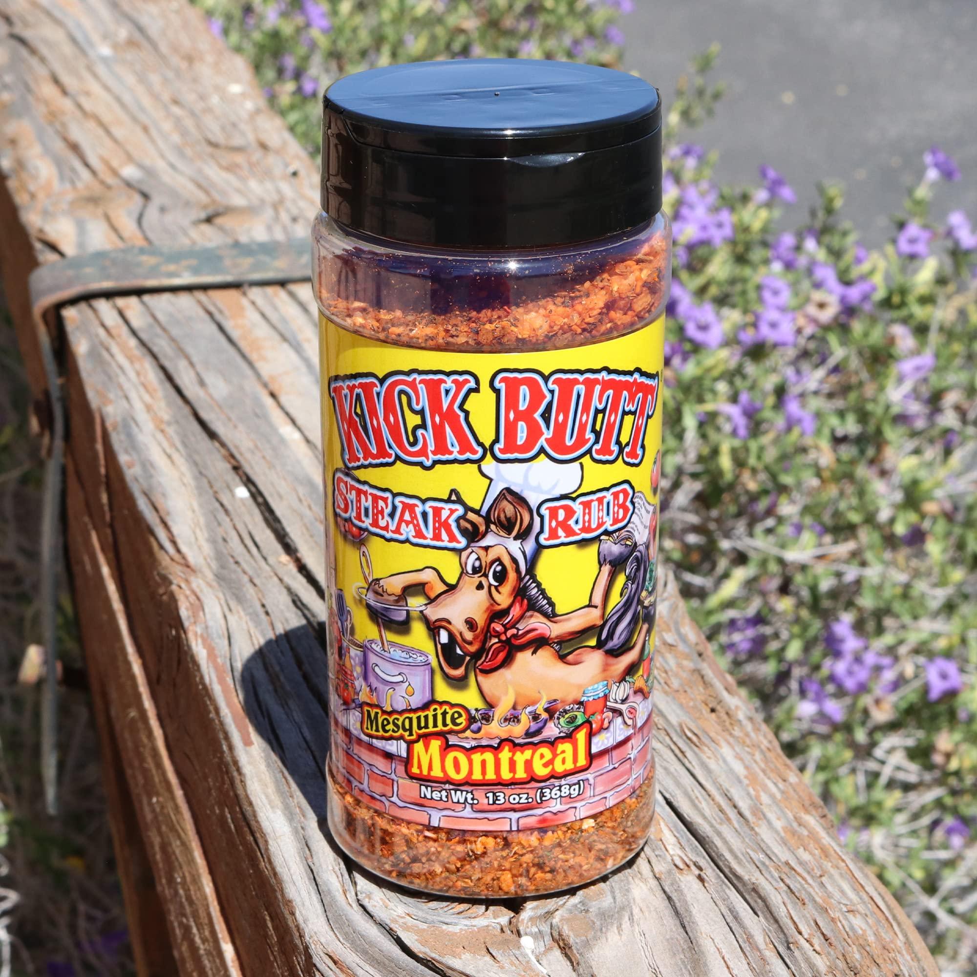 ASS KICKIN' Kick Butt Gourmet Cajun Seasoning Spice Shaker - Spicy Cajun Seasoning Rub (7 oz) - Use for Creole Seasoning (Montreal Steak)