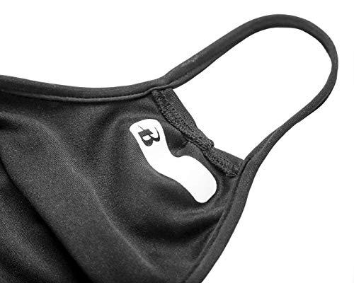 Badger Badger Sportswear Face Mask, 5 Pack with Laundry Bag, Comfortable Non-Elastic Ear Loops, Washable and Reusable, Soft Performance Fabric, Unisex, Made in The Americas