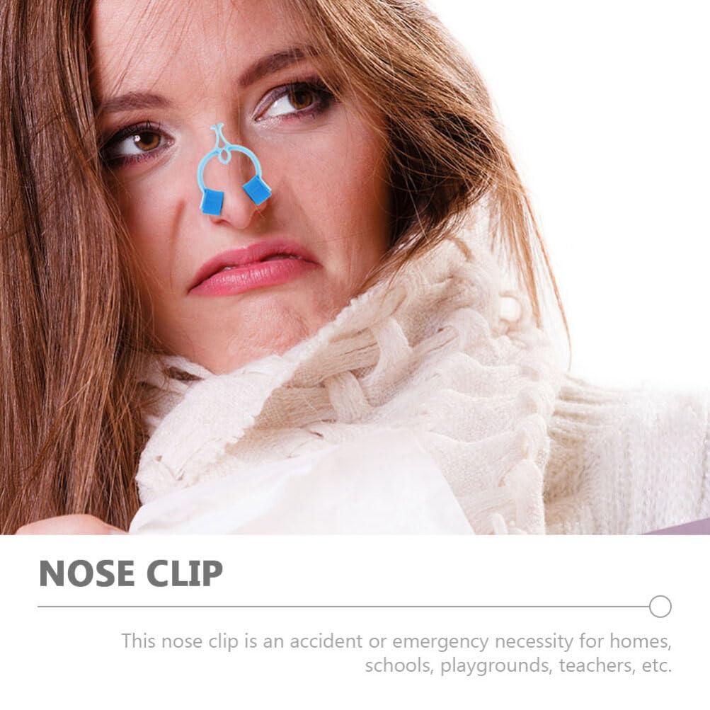 Lurrose 6pcs Fixed Pinch Nose Fixing Nose Stoppers Nasal Clip Fixing Nose Clips Portable Nose Clips Nosebleed Stoppers Epistaxis Care Clips Lung Breathing Training Clips Nose Bleed Stopper