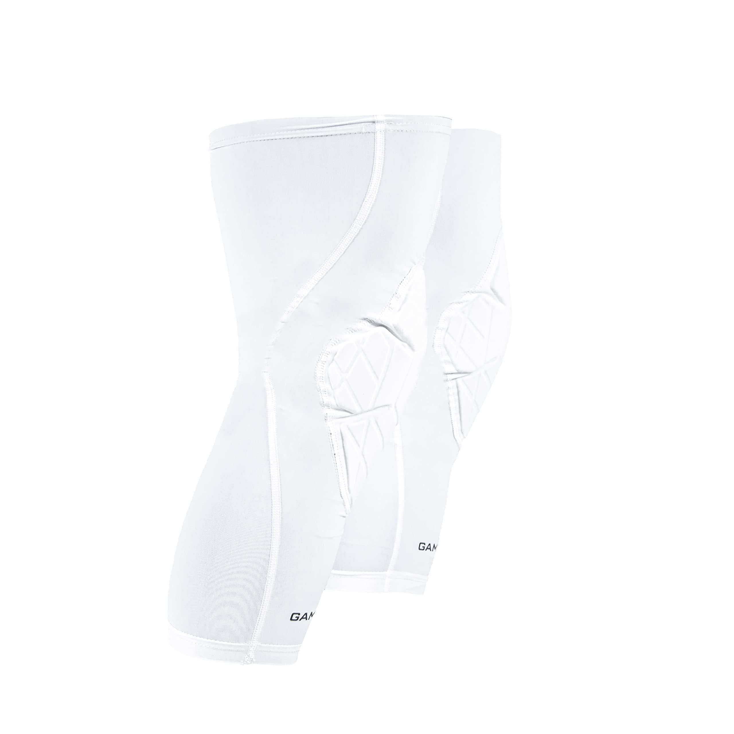 Gamepatch Gamepatch Knee Pads | Compression Sleeve Joint Protection | Shock Absorbing Technology | Men Women Kids, White, Size XL
