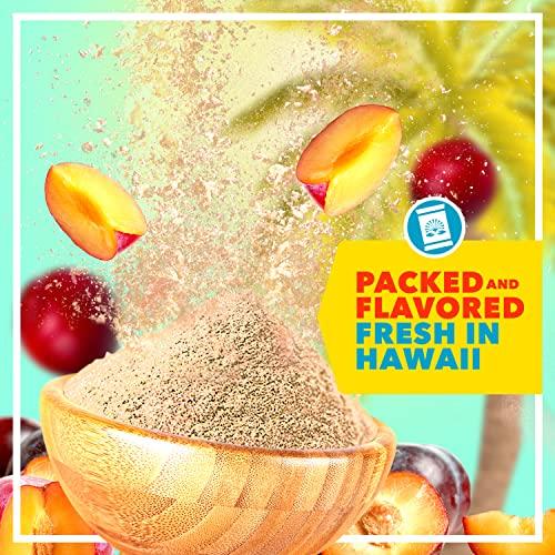 Snack Hawaii Authentic White Li Hing Mui Powder - Flavor Fresh Fruit, Candy, Shave Ice or Cocktail Drinks - Sweet, Sour & Salted Dried Plum Powder - Famous Asian Hawaiian Snack - 2.5 Ounce