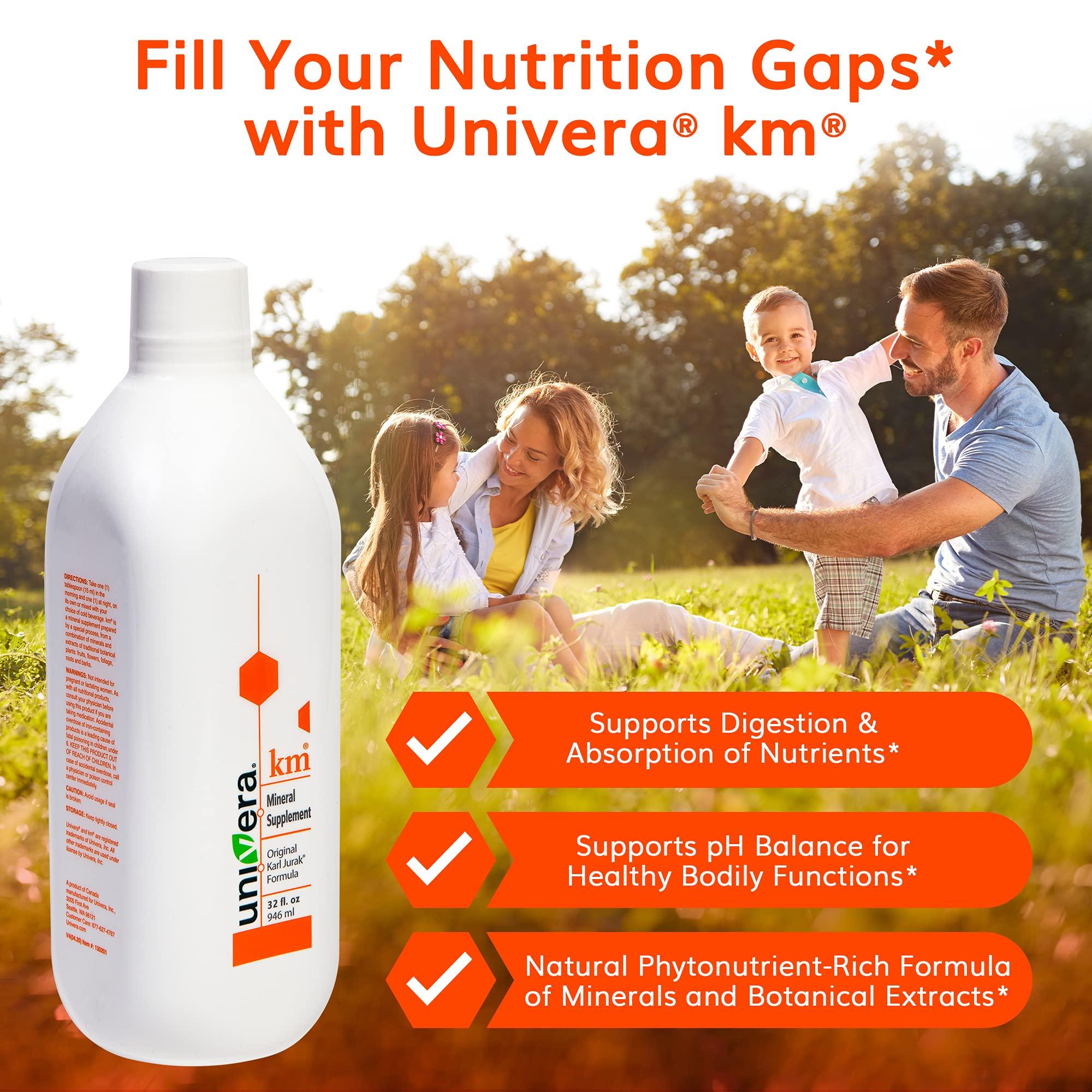 Univera Univera KM Mineral Supplement | Original Karl Jurak Formula | Rich in Potassium & Vitamins | Stabilizes pH Balance | Supports Digestion + Nutrient Absorption | Natural Phytonutrients | 90 Day Supply