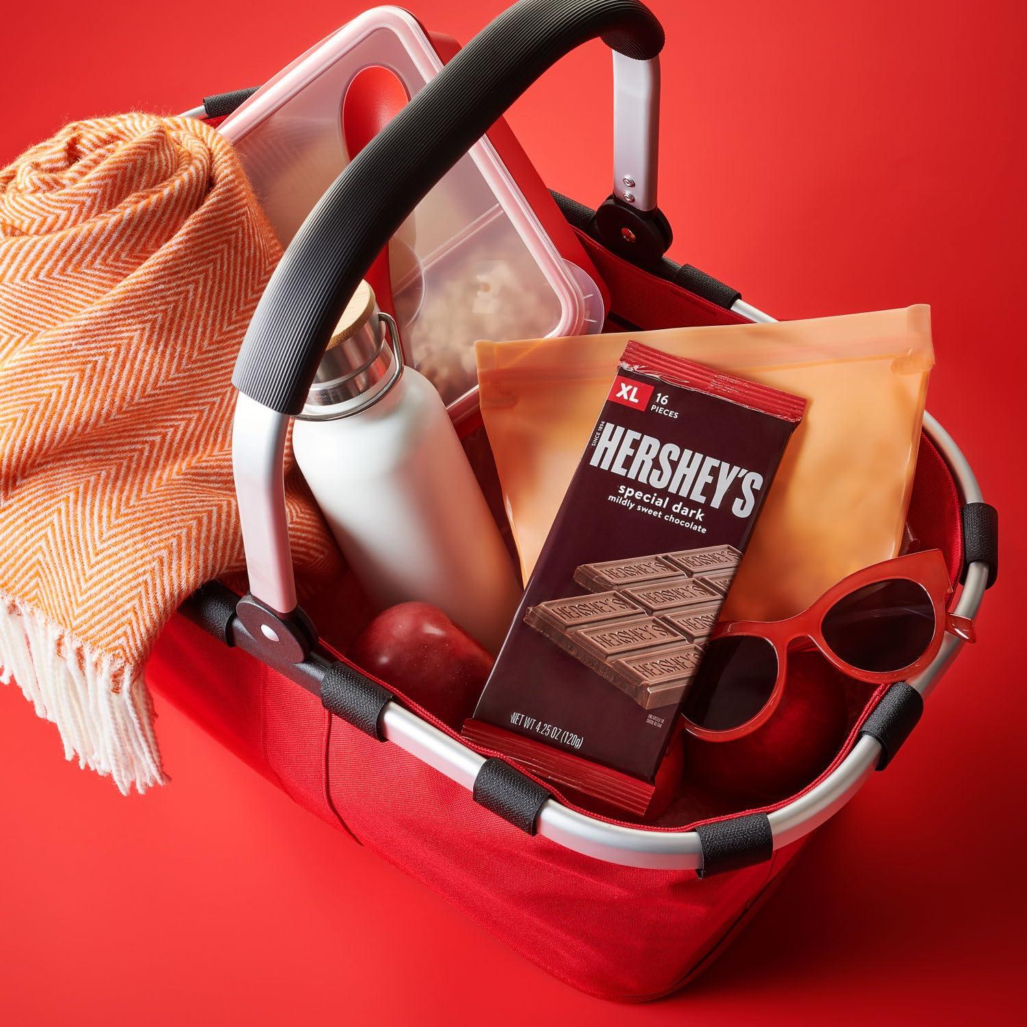 HERSHEY'S HERSHEY\'S SPECIAL DARK Mildly Sweet Chocolate XL, Candy Bar, 4.25 oz (16 Pieces)