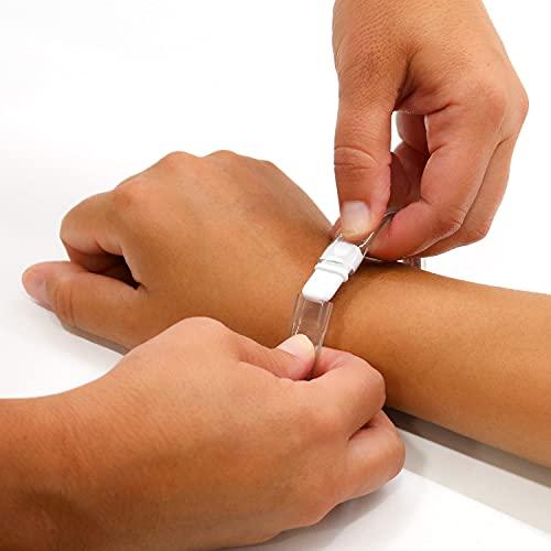 Mabis Briggs ID Wrist Bands, 50 Count, Tubular and Waterproof with Multiple Insert Colors, Hospital ID Bracelet, Party Wristbands or Event Bracelet, 50 Count (Pack of 1)