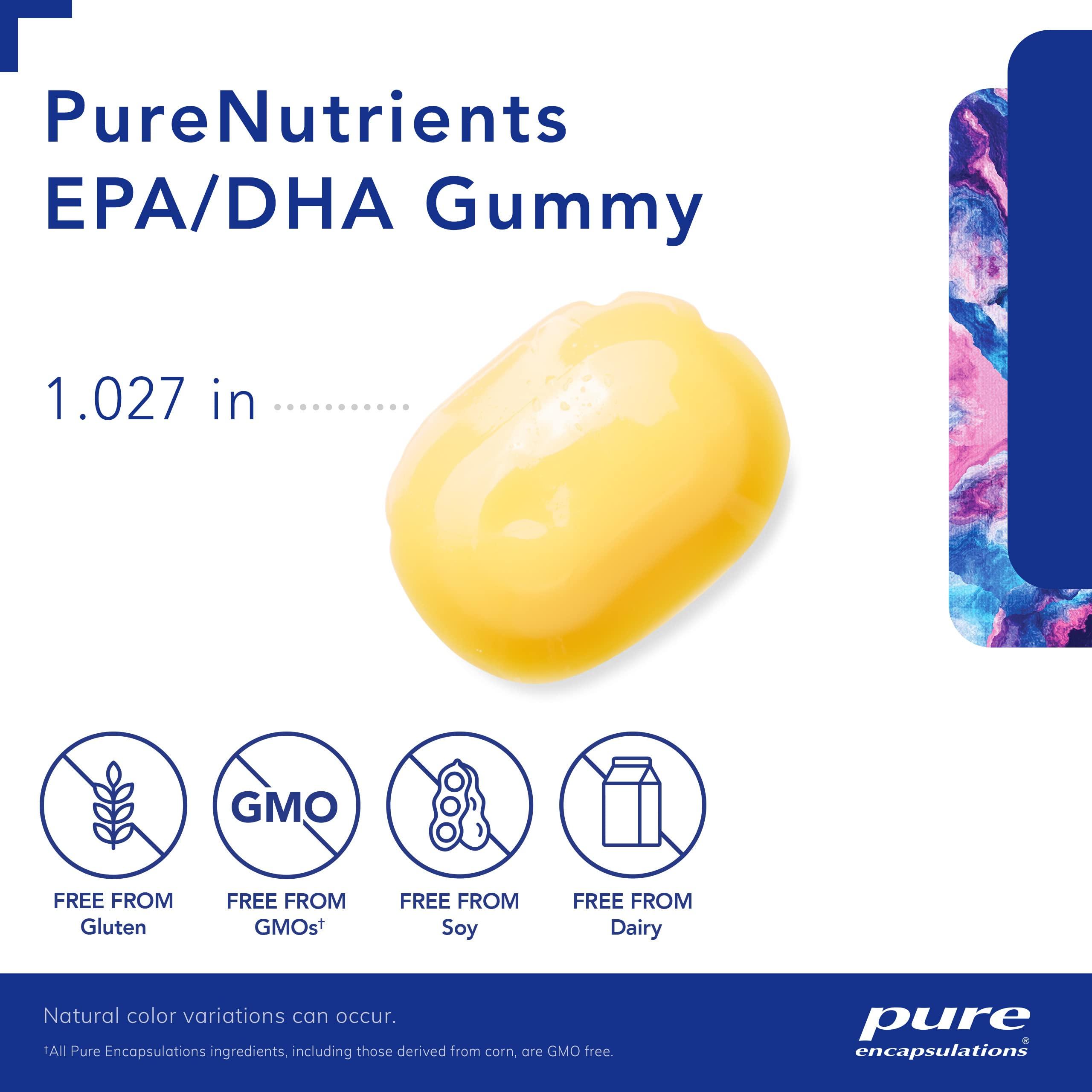 Pure Encapsulations Pure Encapsulations PureNutrients EPA/DHA Gummy | Gummy Soft Chew to Support Healthy Cognitive Function and Daily Wellness | 36 Gummies | Natural Lemon-Lime Flavor