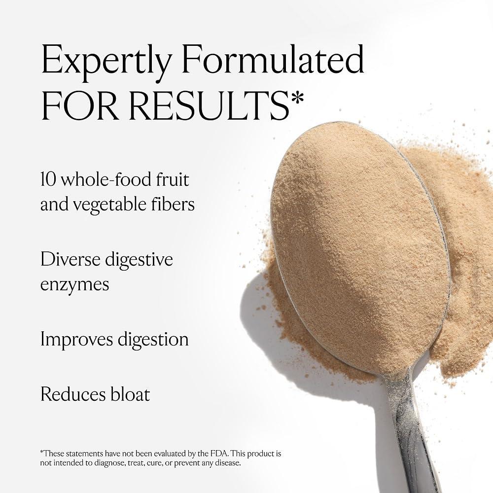 SAKARA SAKARA Fiber Super Powder - Pineapple Flavor Prebiotic Fiber Powder, High Fiber & Digestive Enzymes Organic Fiber Supplement Powder, Daily Fiber Drink, Acacia Fiber Powder