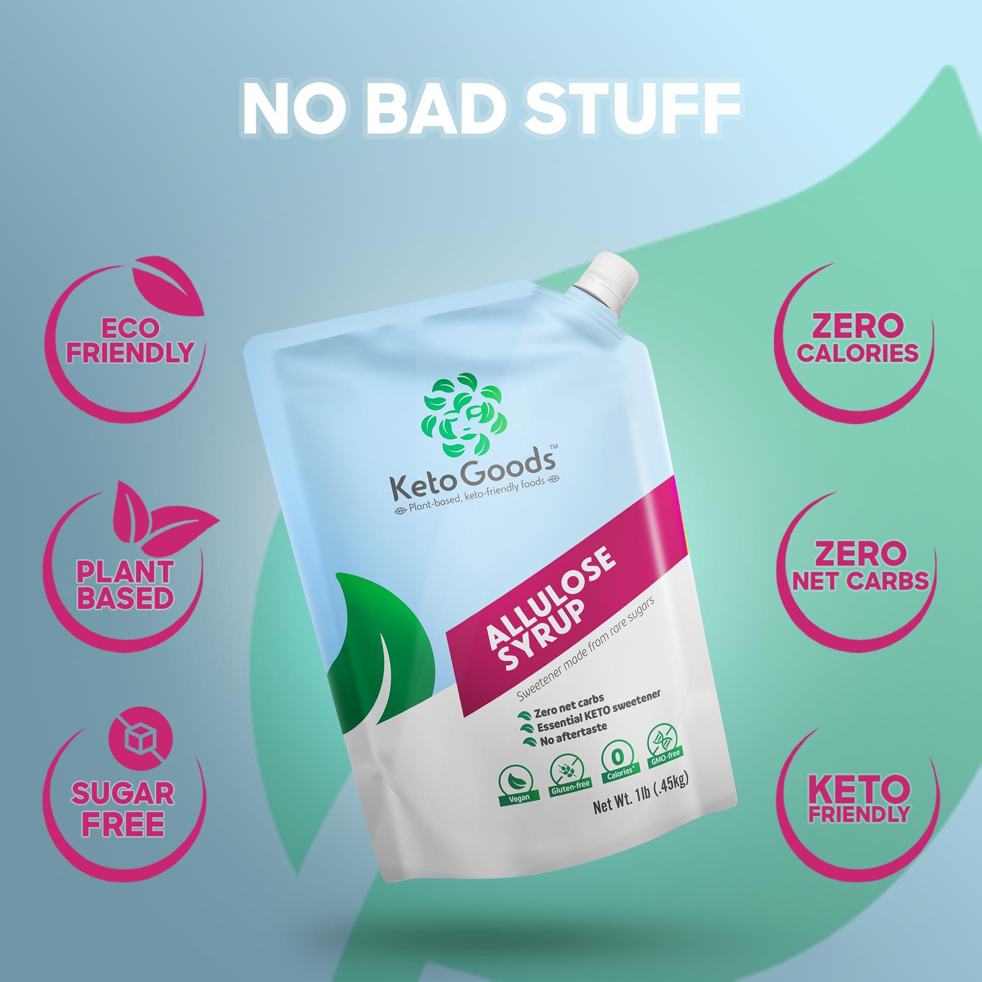 Keto Goods KetoGoods Allulose Simple Syrup: No carbs/calories, Keto friendly, No glycemic impact (1 Pound (Pack of 1))