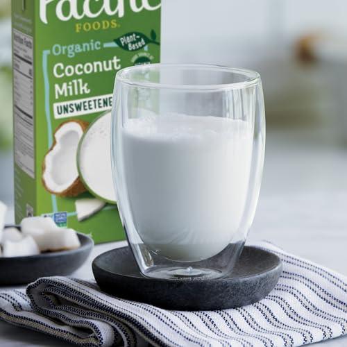 Pacific Foods Pacific Foods Organic Unsweetened Coconut Milk, Plant Based Milk, 32 oz Carton (Pack of 2)