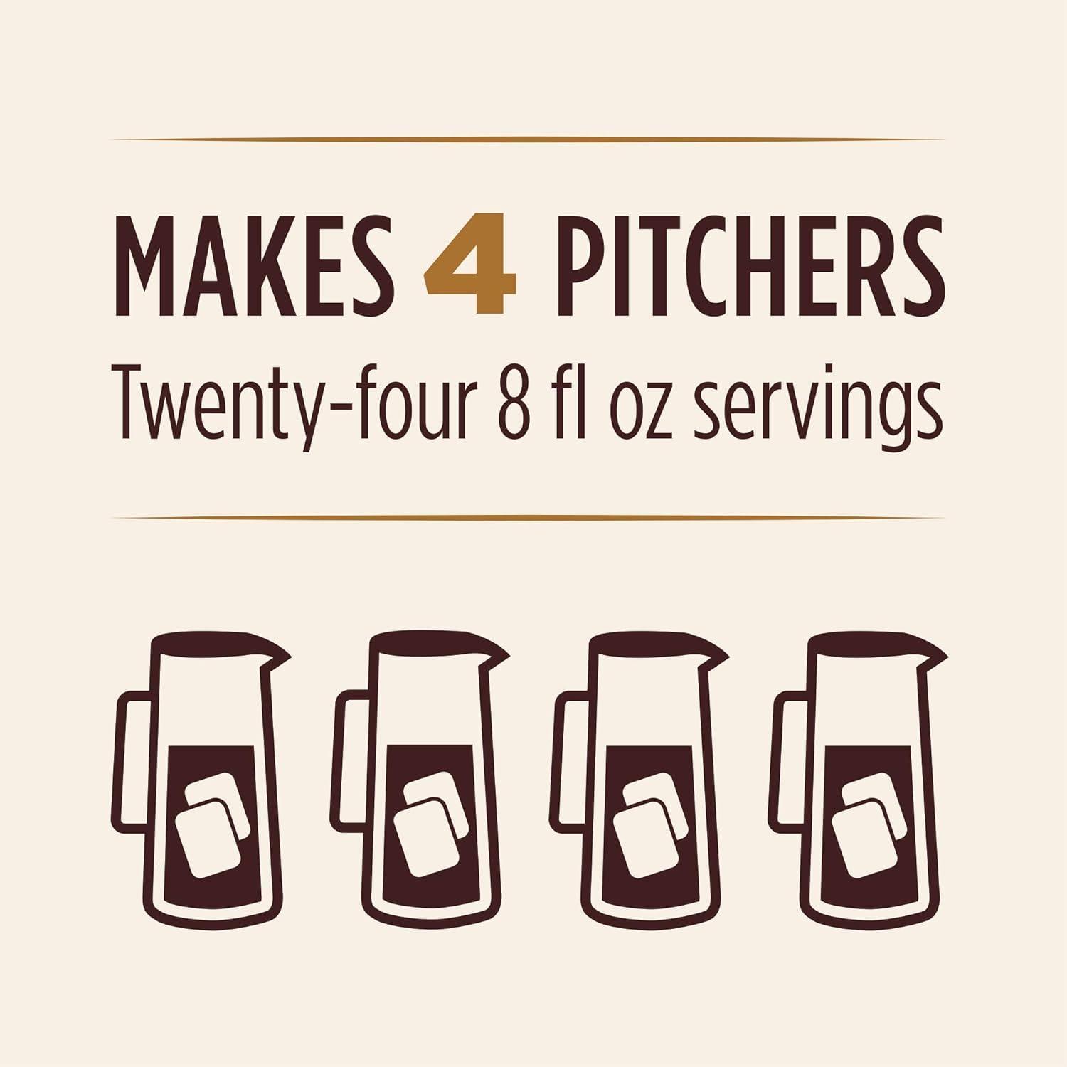 Don Francisco's Don Francisco\'s Organic Cold Brew Coffee Pitcher Packs - Premium 100% Arabica Beans, Medium-Dark Roast, Easy at Home Process, Makes 2 Pitchers (4 Pks) - Smooth, Rich Taste with Chocolate Notes