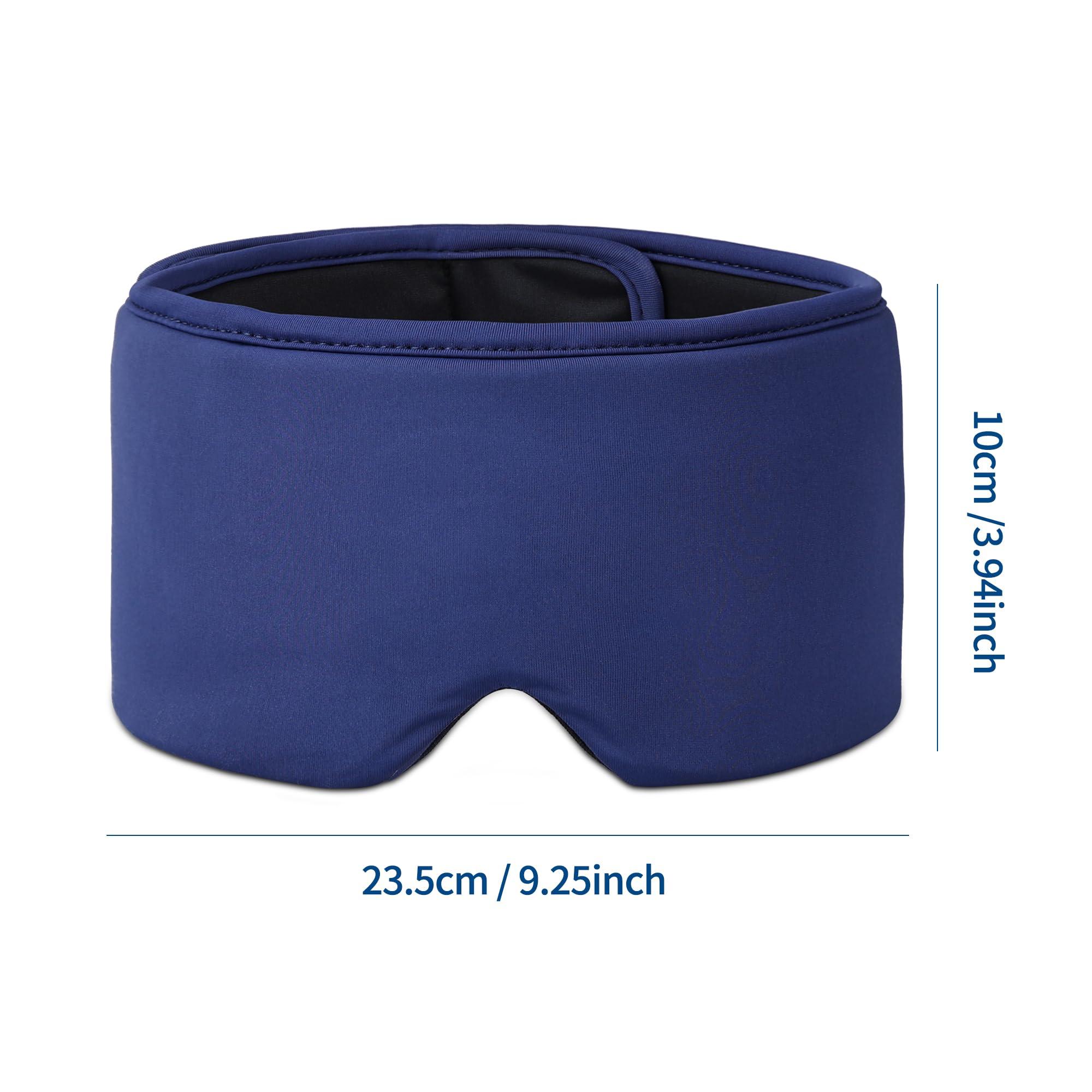 FACEMOON Migraine Relief Cooling Eye Mask- Cold Compress, Ice Cold Sleep Mask for Puffy Eyes, Dark Circles, Migraine & Headache Relief, Soft Thick Gel for Long Lasting Comfort FSA HSA Eligible-Blue