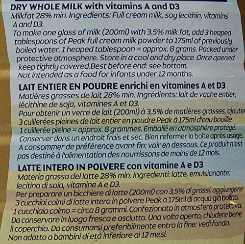 Peak Peak Dry Whole Milk, Rich & Creamy, 2500g