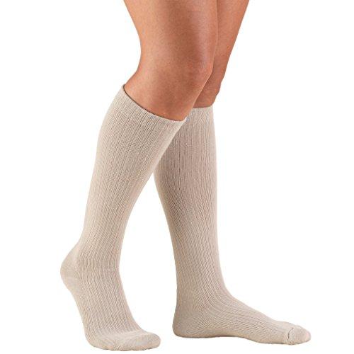 Truform Truform Compression Socks, 10-20 mmHg, Ladies Gym Socks, Knee High Over Calf Length, Tan, Medium