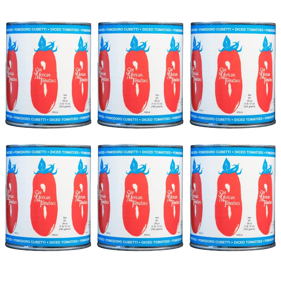 SMT SAN MERICAN TOMATO SMT San Merican Diced Tomatoes, 28 oz (Pack of 6)