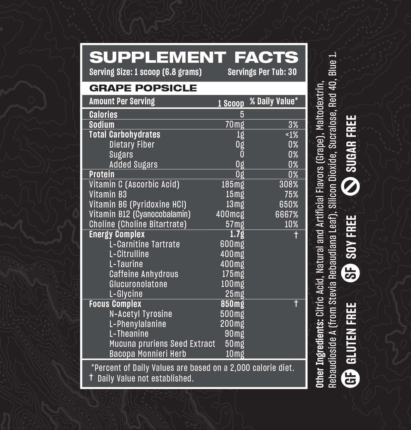 Rogue Energy Rogue Energy Drink Powder for Long Gaming Hours - Gaming Energy Powder for Mental Focus - Sugar & Gluten Free - Gaming Supplement with Caffeine & Vitamins - Made in USA (Grape Popsicle - 30 Servings)