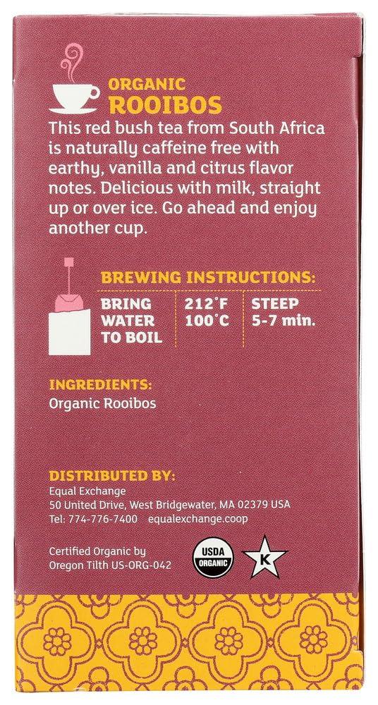 Equal Exchange Equal Exchange Herbal Tea, Organic Rooibos, Caffeine Free, 20 Tea Bags, 1.41 oz (40 g)