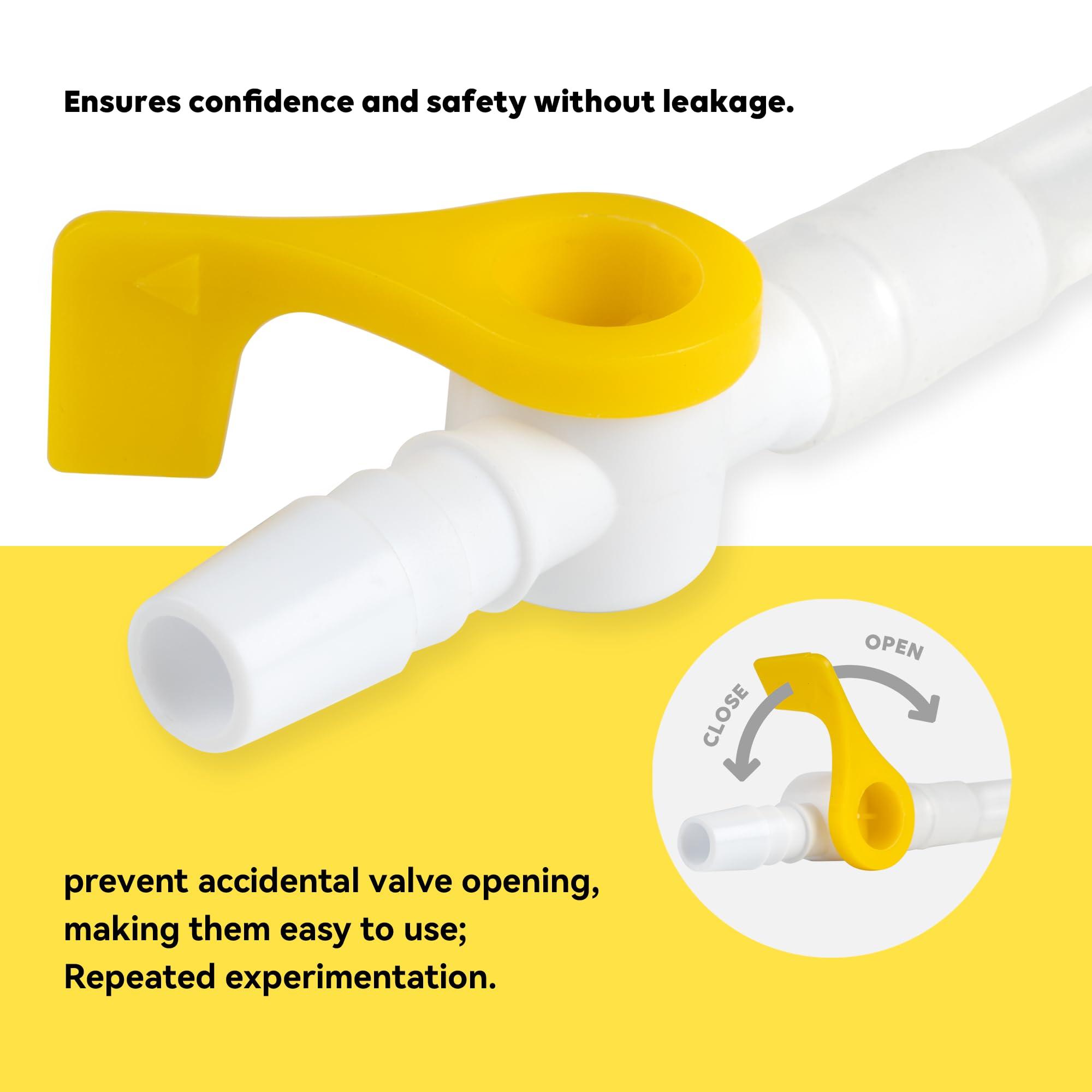 Ximter Ximter Comfort Flow Catheter Valves - Sterile, Easy to Use Lever Tap, Smooth Edges, and Tubing for Optimal Urine Drainage Comfort (5 Pack) - Essential Catheter Supplies