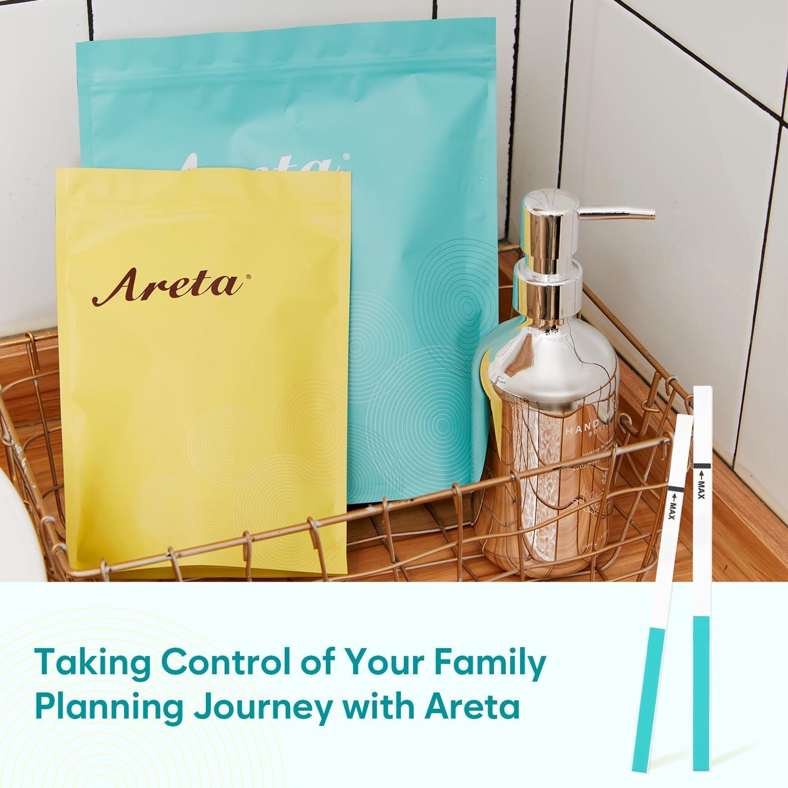 Areta Areta Ovulation Test Strips Kit: 30 Tests | Accurate & Reliable for Women | Fast & Convenient Fertility Tracking | High Accuracy Ovulation Test Kit