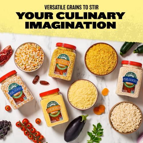 RiceSelect RiceSelect Pearl Couscous, Israeli-Style Wheat Couscous Pasta, Non-GMO, 24.5-Ounce Jar, (Pack of 2)