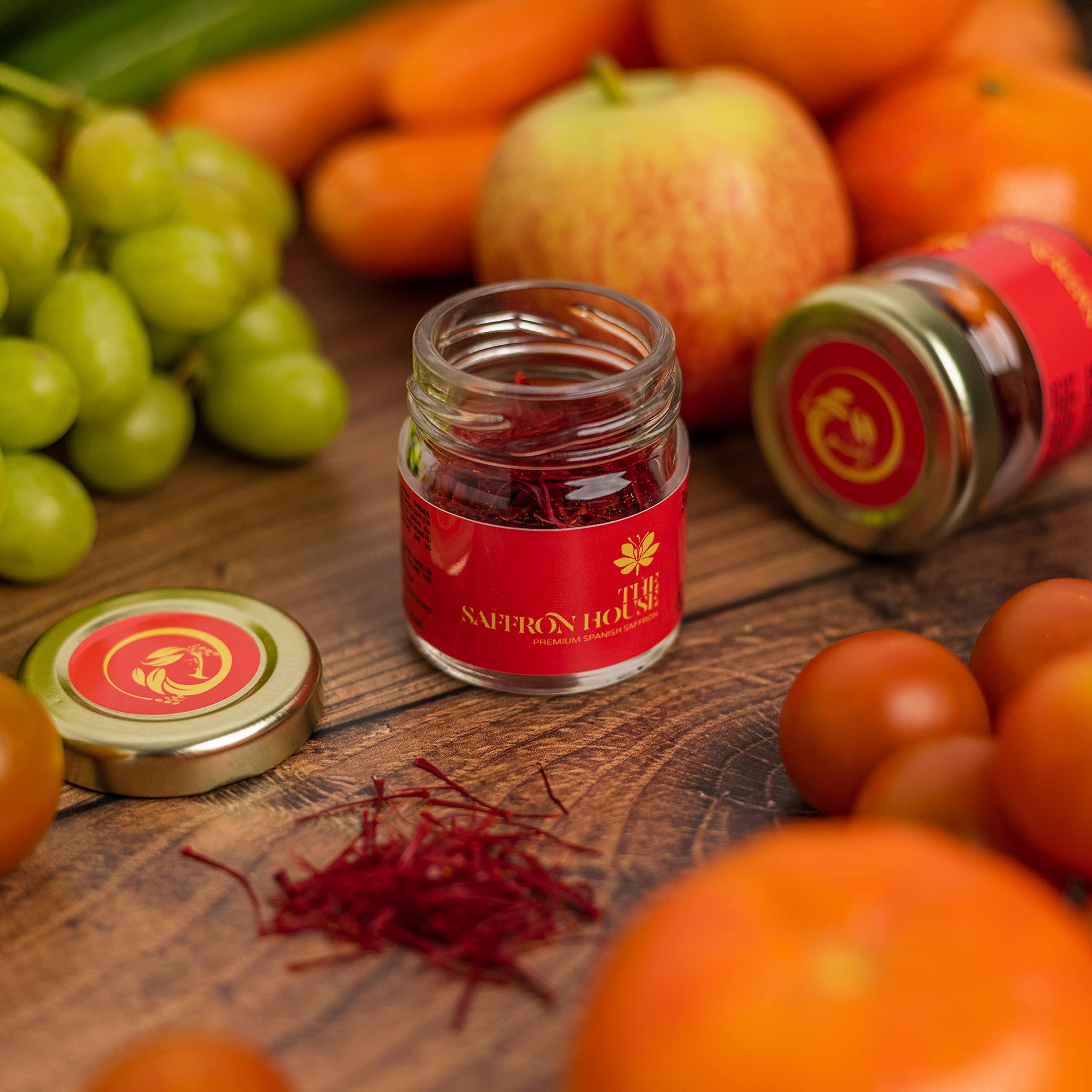 The Saffron House The Saffron House All Red All Natural Genuine Saffron Threads in glass jars - Premium Grade A Saffron (0.1 Ounces - 3 Grams)
