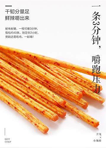 Lonodee 2 Pack Weilong Latiao, Mala Xiangla xiaolabang Chinese Special Snack Food: Wei Long Series Spicy Gluten 50gx2,100g)