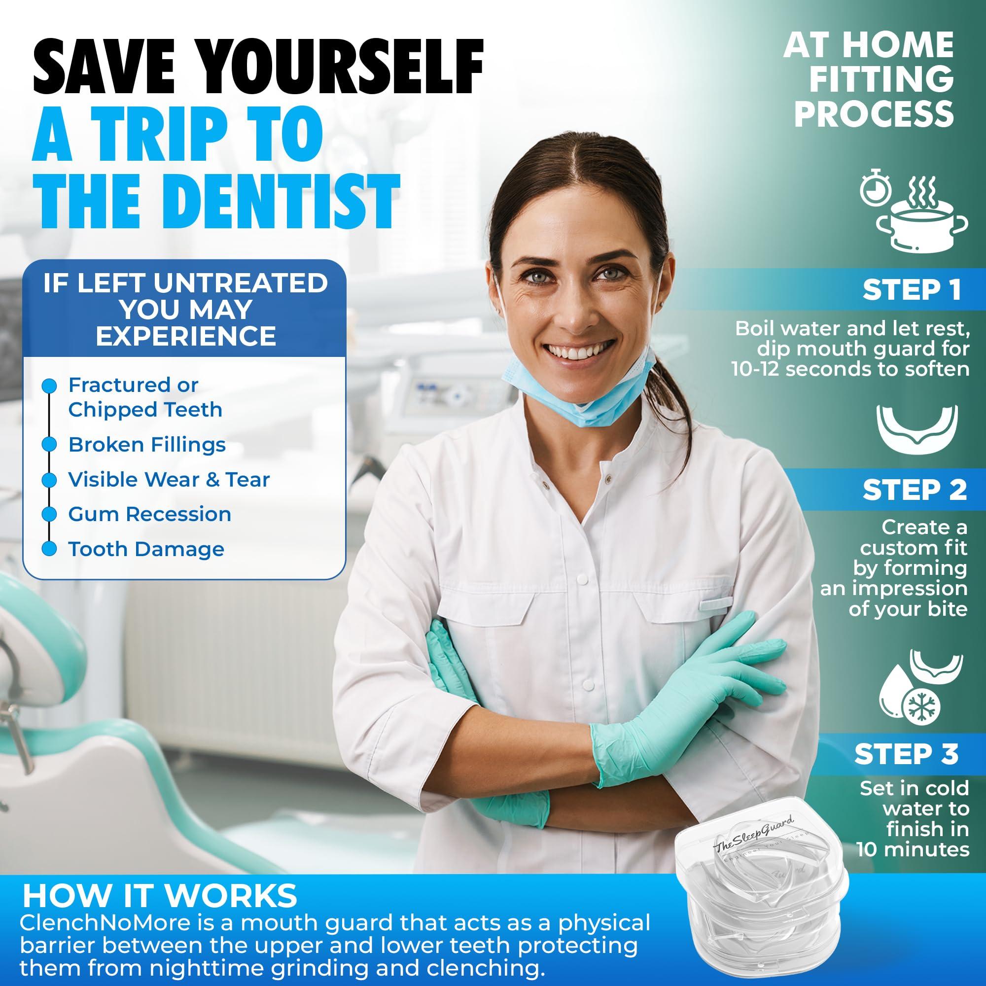 TheSleepGuard TheSleepGuard Mouth Guard for Clenching Teeth at Night [Pack of 4] Best Night Guards for Teeth Grinding, Mouth Guard for Grinding Teeth & TMJ | Night Guard for Men & Women