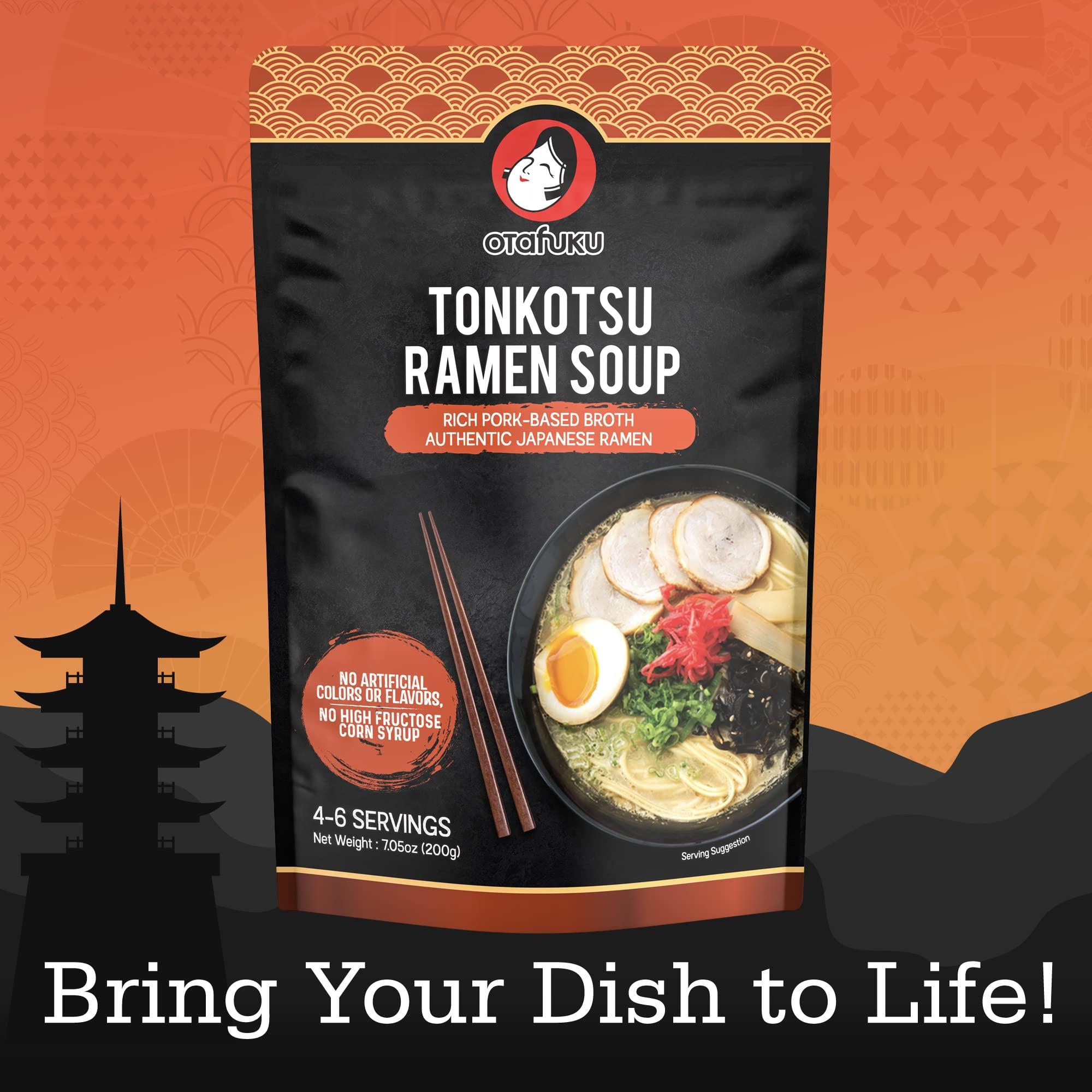 Otafuku Otafuku Tonkotsu Ramen Shoyu Broth Concentrate, Rich Pork-Based Soup Mix for Authentic Japanese Ramen Noodles, 7.5oz (6 Pack)