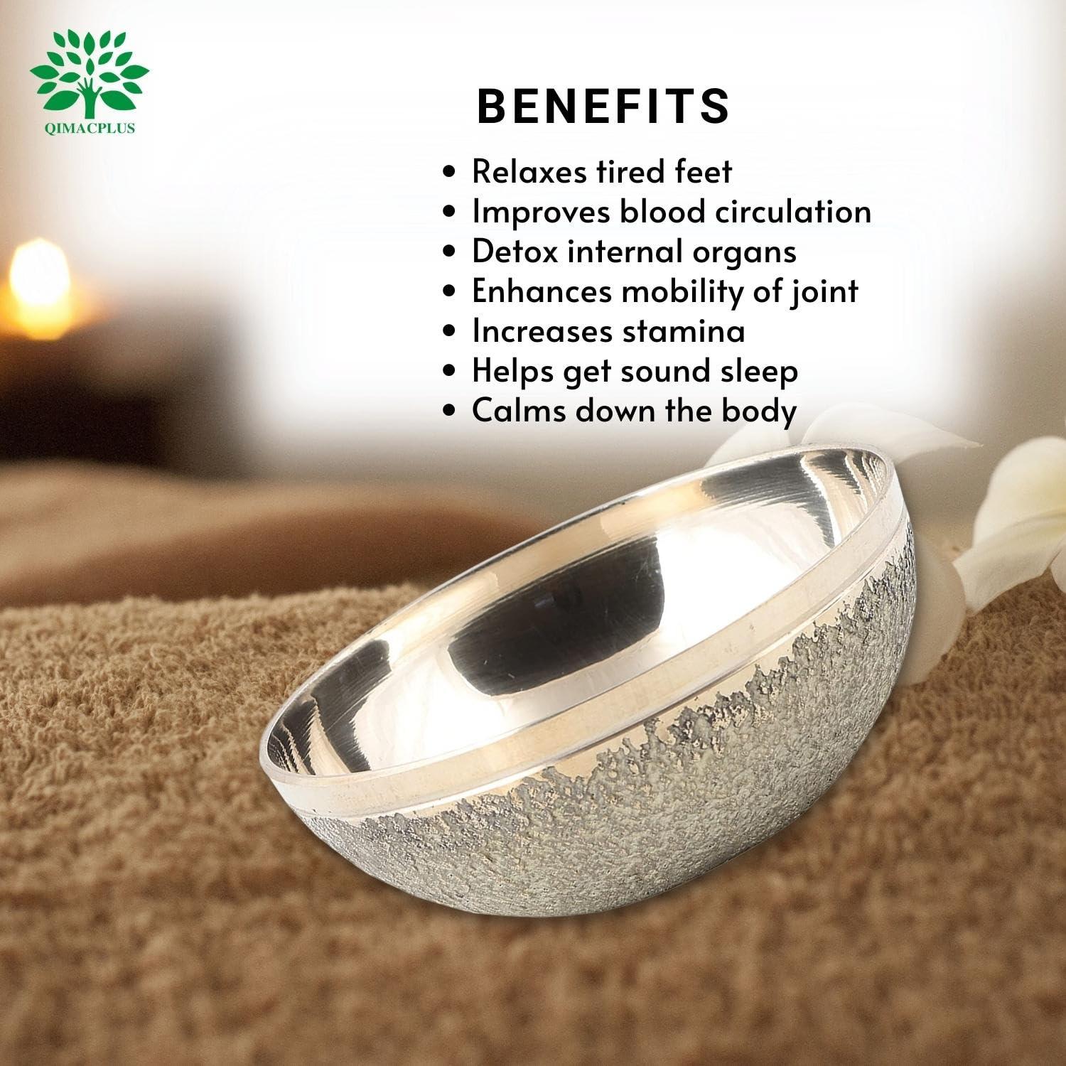 wholelifeobjects wholelifeobjects Bronze Vatki Bowl - Kansa Vatki Cup - Natural Vatki Ayurvedic Detox Foot Massager- Relaxation and Deep Cleaning Ancient Indian Technique | Natural Pack of 1