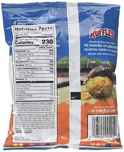 Ruffles Ruffles Ridged Potato Chips, Cheddar & Sour Cream, 1.5 oz