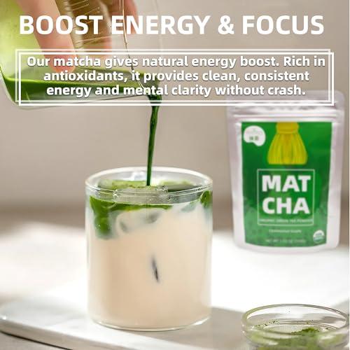 TEATREE Ceremonial Grade Matcha (100g / 3.53oz), Organic Matcha Green Tea Powder, 100% Natural Pure Matcha for Lattes, Smoothies & Baking