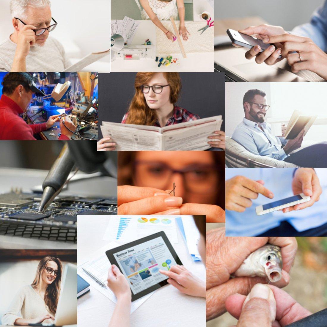 Wise Eyewear Wise Eyewear High Magnification Power Strong Reading Glasses Readers +4.00 to +6.00 (Black, 4.50)