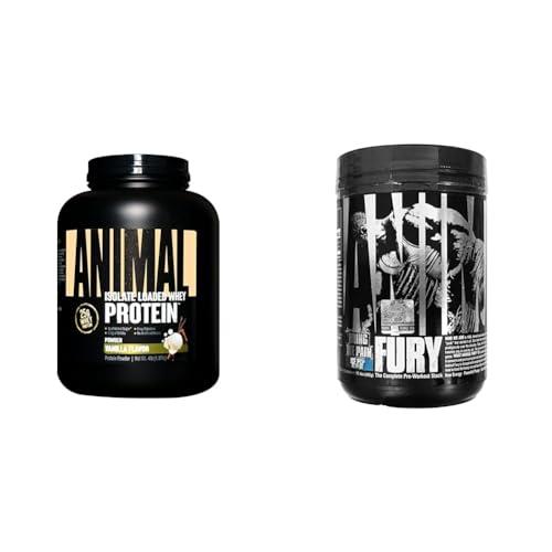 Animal Animal Whey Isolate Whey Protein Powder Isolate Loaded for Post Workout and Recovery & Fury - Pre Workout Powder Supplement for Energy and Focus