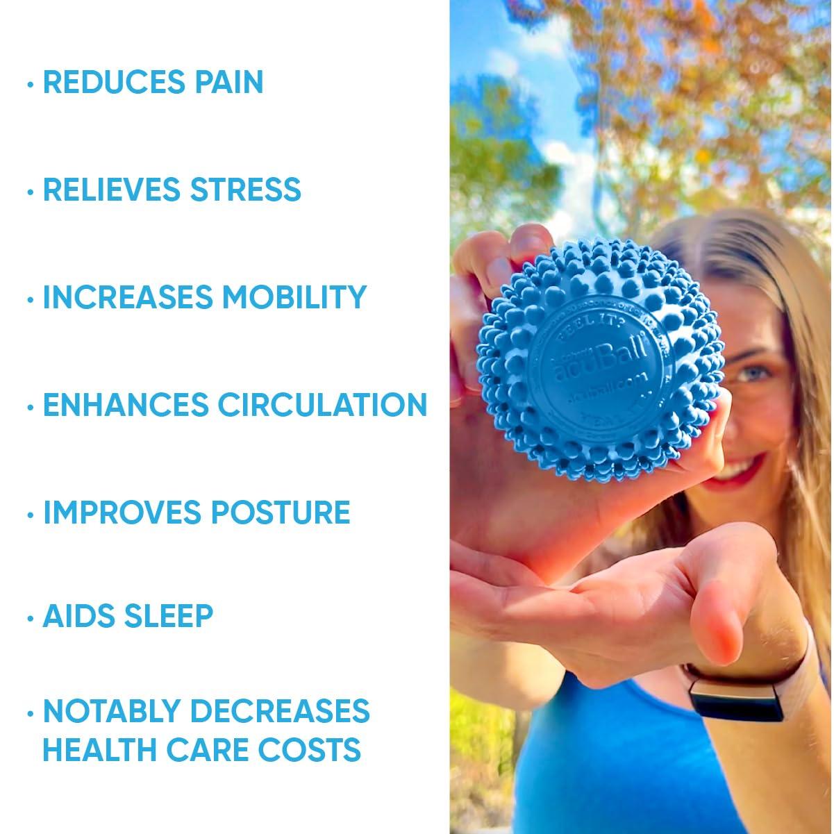 Dr. Cohen's acuball Dr. Cohens Heatable Deep Tissue Massage Ball - acuBall Trigger Point Massage Therapy for Myofascial Release and Exercise - Effective Back Massager Ball for Targeted Pain Relief