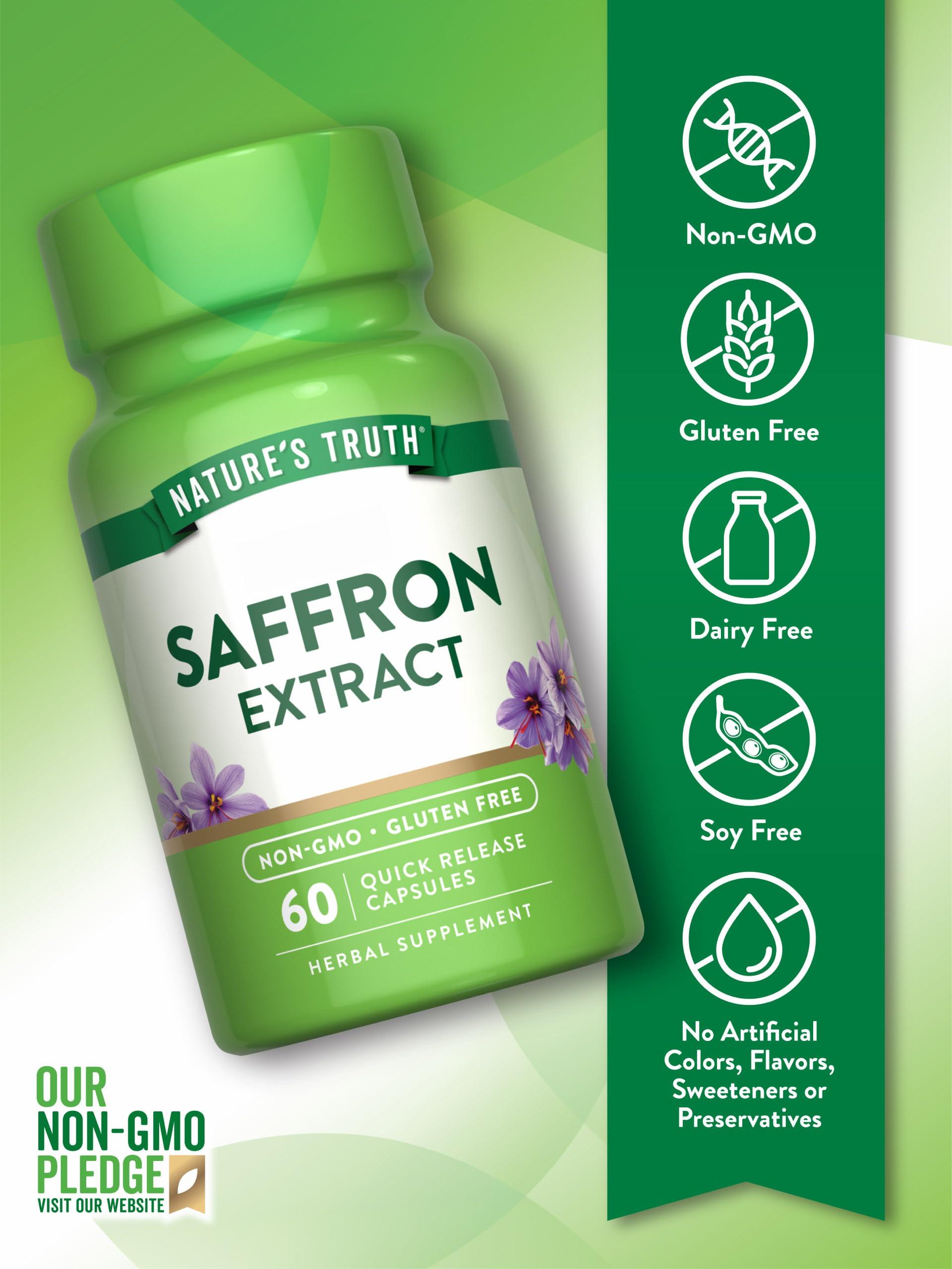 Nature\'s Truth Nature\'s Truth Saffron Extract Capsules | 60 count | Concentrated Extract | Non-GMO & Gluten Free Supplement
