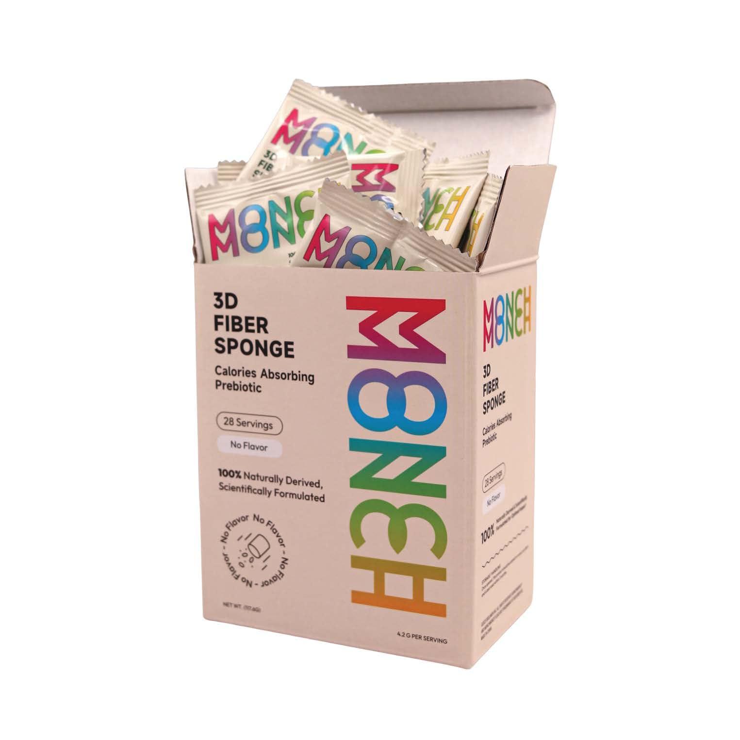 Monch Monch Monch Monch 3D Fiber Sponge Forest Berry with Natural BlackBerry Flavoring - 28 or 60 Servings (Two Week Supply, Original)