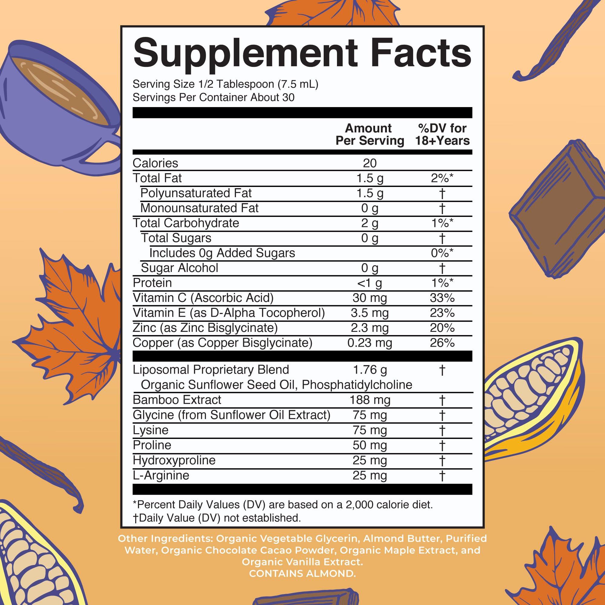 MaryRuth Organics MaryRuth Organics Collagen Booster Liposomal, Sugar Free, Liquid Collagen Booster with Vitamin C, Vitamin E, Zinc, Copper & Silica, Skin Care & Joint Support Supplement, Vegan, Non-GMO, 7.6 Fl Oz