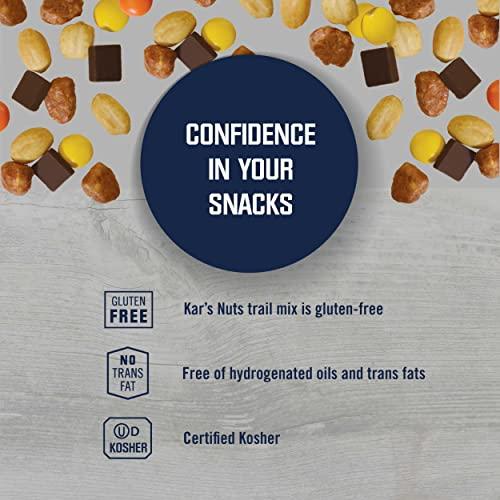 Kar's Kar's Nuts Peanut Butter 'N Dark Chocolate Trail Mix Snacks - Roasted Peanuts, Peanut Butter Candies, Dark Chocolate & Butter Toffee Peanuts, 12 oz Resealable Pouch (Pack of 6)