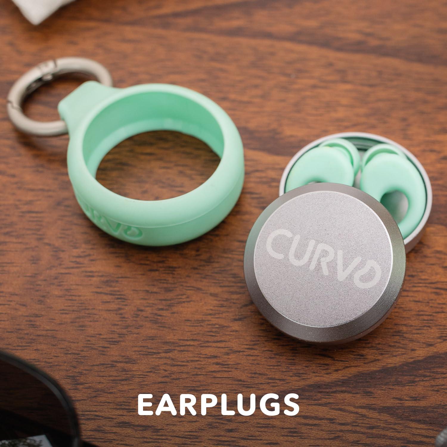 CURVD CURVD Premium Carrying Case - Durable Travel Keychain Container, Small Waterproof Holder for Earplugs, Pills, Coins Compatible with Loop, Eargasm & Vibes, or Compact Mini Purse Pill Box Container