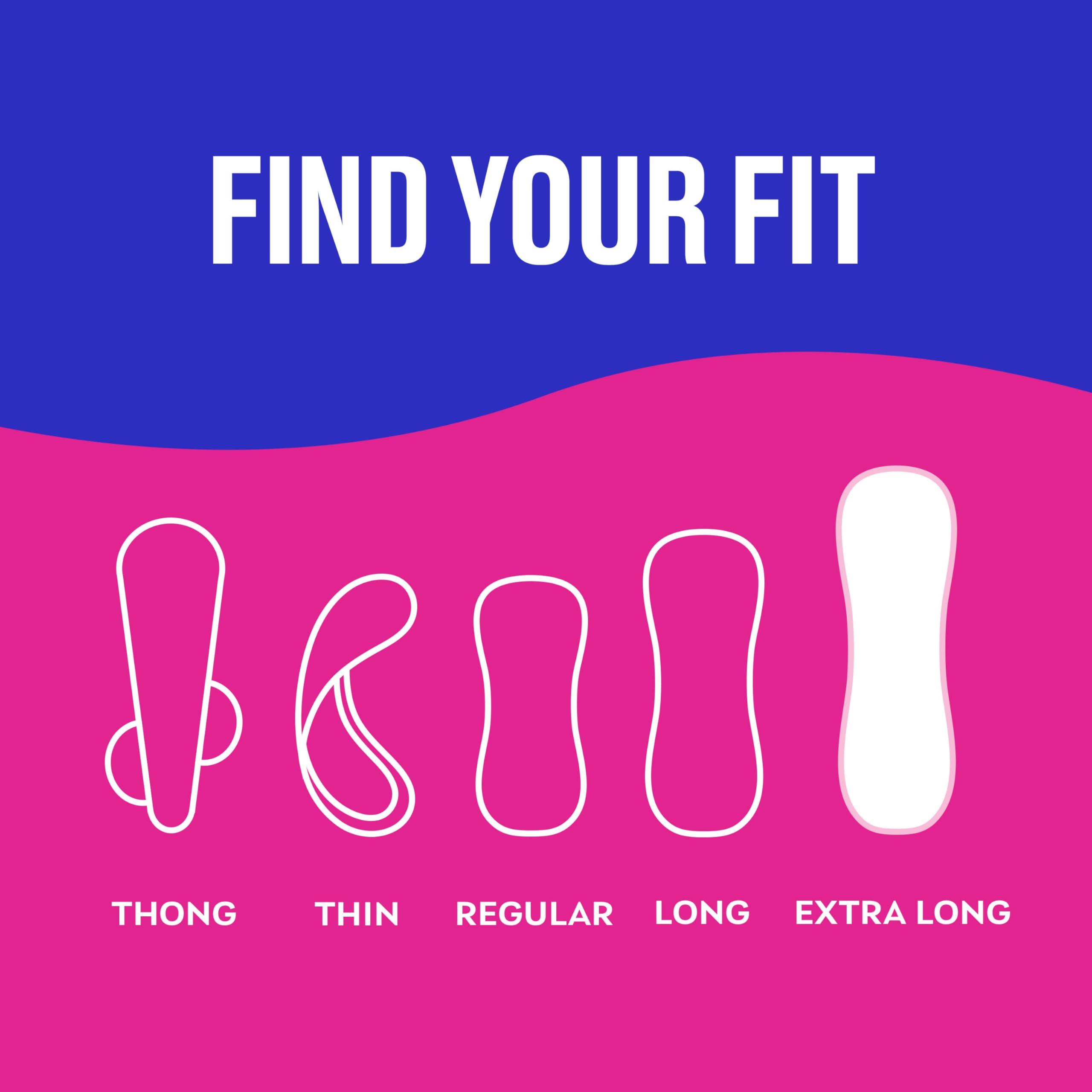 Carefree Carefree Panty Liners, Extra Long Liners, Wrapped, Unscented, 36ct (Packaging May Vary)