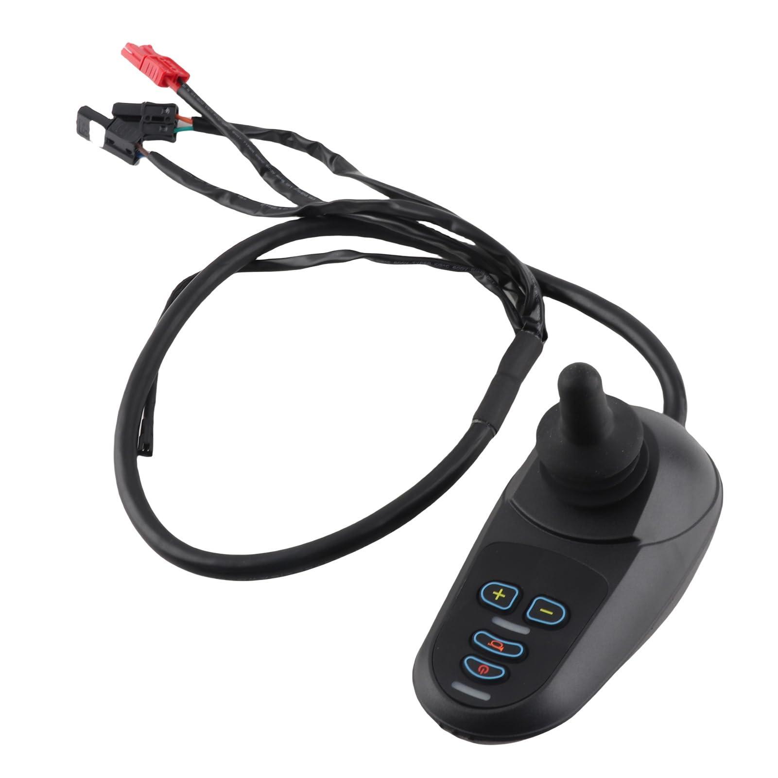 Ymiko Electric Wheelchair Power Controller, Brake Controller, Joystick Controller DC24V 50A 4 Keys for Mobility Solutions with Electric Wheelchair