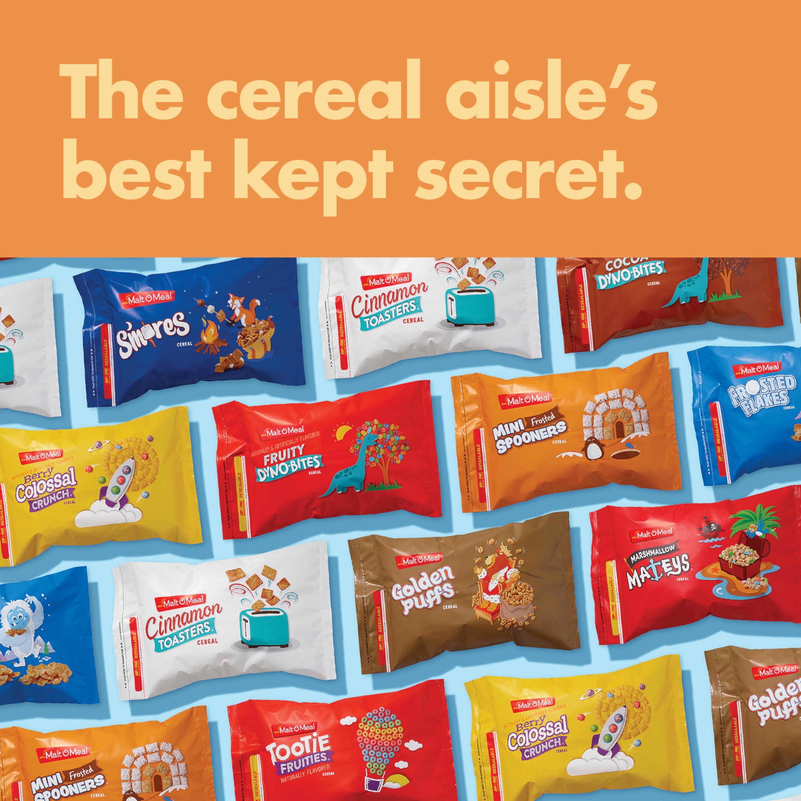 Malt-O-Meal Malt-O-Meal Crispy Rice Gluten Free Breakfast Cereal, Crunchy Rice Cereal, Large Cereal for Family, 36 OZ Resealable Cereal Bag