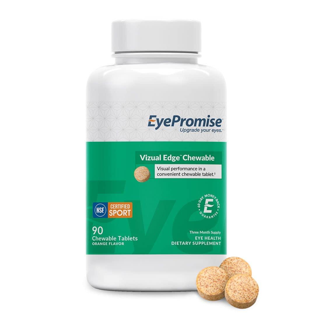 EyePromise EyePromise Vizual Edge Chew Performance Eye Vitamin - NSF Certified for Sport - 3 Month Supply Citrus Flavored Chewable Tablet