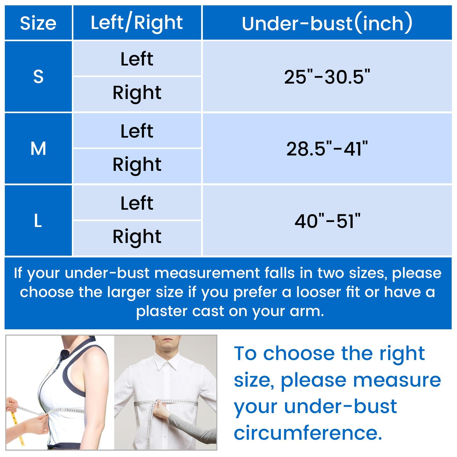 Velpeau Velpeau Arm Sling Shoulder Immobilizer with Waist Strap, Ventilated & Breathable Design, Arm Support Brace for Shoulder, Rotator Cuff, Elbow, Hand injury (Mesh Version, Blue, Right, L: Bust 40-51)