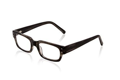 Eynack Eynack Bomer Men's Reading Glasses, Black & White, 3.50