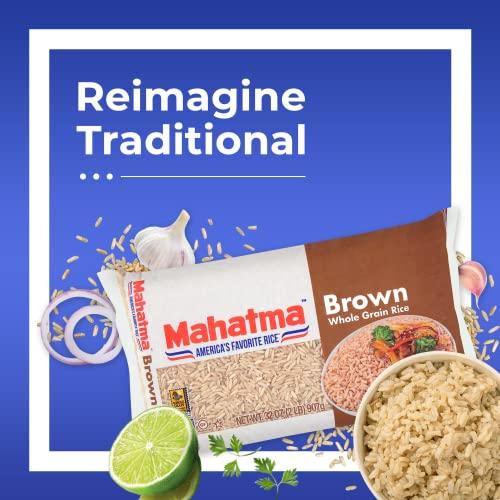 Mahatma Mahatma Whole-Grain Brown Rice, 32-Ounce Bag of Rice, Stovetop or Microwave Rice