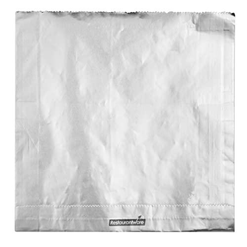 Restaurantware Restaurantware Bag Tek 7.9 x 1.7 x 7.9 Inch Foil Lined Bags 100 Greaseproof Foil Food Wrappers - Freezable Non-Vented Silver Foil Paper Hot Sandwich Bags Keeps Food Warm For Hot And Cold Foods